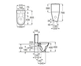 Roca The Gap Round Rimless® 自由咀分體座廁配SUPRALIT®油壓板套裝 3410N0+3420N8+801D12
