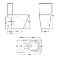 Roca Atis-V Rimless® Vortex 自由咀分體座廁配配歐樂油壓板套裝 341759+342759+801A22 白色