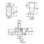 ROCA The Gap Round Rimless 自由咀分體座廁配SUPRALIT®油壓板套裝 3410N0+3420N8+801D12 白色