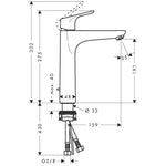 Hansgrohe Focus 冷熱水龍頭三件套裝 (31608 + 31940 + 26532)