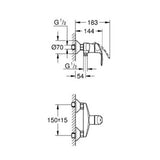 Grohe 高儀 – Eurosmart 系列 #33555 002 冷熱水企缸龍頭（行貨五年保養）