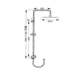 ROCA Rainsense Movable圓形淋浴柱 A5B2150C00+AP00033100 鍍鉻色（原裝行貨）