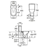 ROCA Debba Round Rimless 自由咀分體座廁配SUPRALIT®油壓板套裝 341991+34299P+801B22 白色