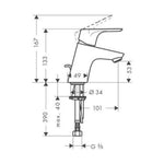 Hansgrohe Focus 冷熱水龍頭三件套裝 (31730 + 31940 + 26532)