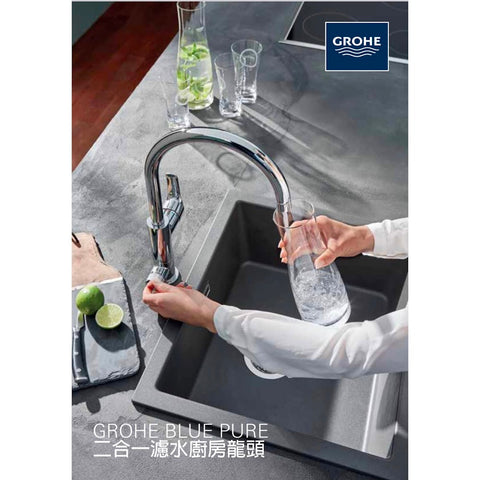 德國 GROHE 高儀 Blue Pure Eurosmart Duo 二合一濾水廚房龍頭+3M-AP2-405G濾水系統套裝（送基本安裝）